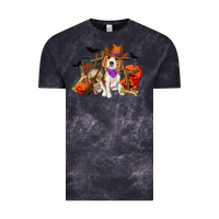 Cloud Black Halloween beagle dog Vintage Tee - RanaPortraitStore