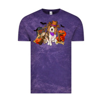 Cloud Purple Halloween beagle dog Vintage Tee - RanaPortraitStore