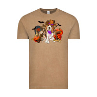 Vintage Coffee Halloween beagle dog Vintage Tee - RanaPortraitStore