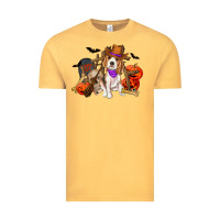 Vintage Mustard Halloween beagle dog Vintage Tee - RanaPortraitStore