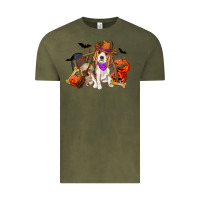 Vintage Olive Halloween beagle dog Vintage Tee - RanaPortraitStore