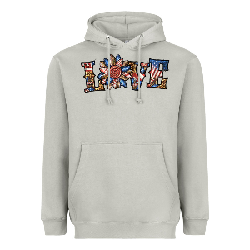 Love American Sunflower Heavyweight Hoodie by BundleAndBundleShop | Teevron