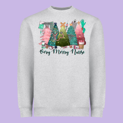 Verry Merry Nurse Heavyweight Sweatshirt Designed By Cowgirlartshop
