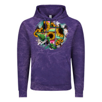 Cloud Purple Texas Map Sunflower Cactus Serape Vintage Hoodie - RanaPortraitStore