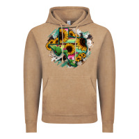 Vintage Coffee Texas Map Sunflower Cactus Serape Vintage Hoodie - RanaPortraitStore