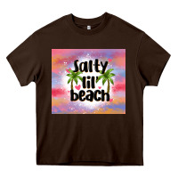 Chocolate Brown salty lil' beach Heavy Core Tee - MaliasSmallBusiness