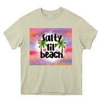 Mossy salty lil' beach Heavy Core Tee - MaliasSmallBusiness