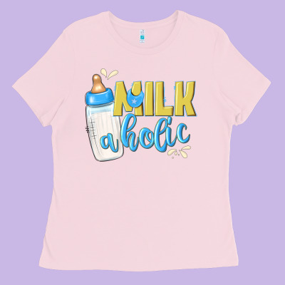 Milkaholic Boys Ladies Tee Designed By Nancycooperartshop