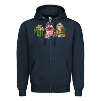 Mexican Day Of The Dead Coffee Cups Zipper Hoodie | Teevron