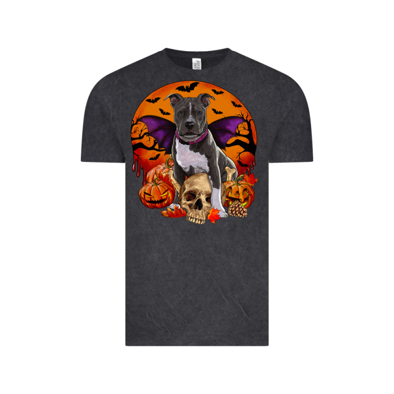 Halloween Pitbull Dog Vintage Tee by RanaPortraitStore | Teevron