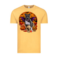 Vintage Mustard halloween pitbull dog Vintage Tee - RanaPortraitStore