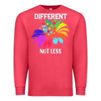 Cardinal Different Not Less Daisy Autism Puzzle Premium Sweatshirt - CowhideDigitalArt