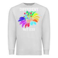 Dove Grey Different Not Less Daisy Autism Puzzle Premium Sweatshirt - CowhideDigitalArt