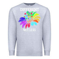Heather Grey Different Not Less Daisy Autism Puzzle Premium Sweatshirt - CowhideDigitalArt