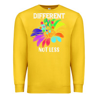 Lemon Different Not Less Daisy Autism Puzzle Premium Sweatshirt - CowhideDigitalArt