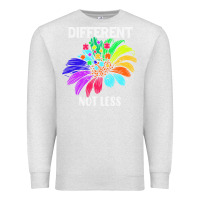 Oatmeal Heather Different Not Less Daisy Autism Puzzle Premium Sweatshirt - CowhideDigitalArt