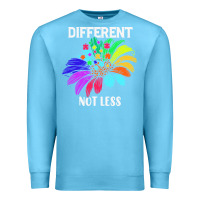Ocean Blue Different Not Less Daisy Autism Puzzle Premium Sweatshirt - CowhideDigitalArt