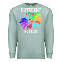 Seafoam Different Not Less Daisy Autism Puzzle Premium Sweatshirt - CowhideDigitalArt