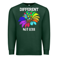 Sports Green Different Not Less Daisy Autism Puzzle Premium Sweatshirt - CowhideDigitalArt