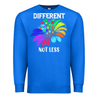True Royal Different Not Less Daisy Autism Puzzle Premium Sweatshirt - CowhideDigitalArt