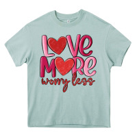 Arona love more worry less Heavy Core Tee - MaliasSmallBusiness