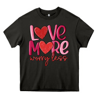 Asphalt love more worry less Heavy Core Tee - MaliasSmallBusiness