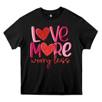Black love more worry less Heavy Core Tee - MaliasSmallBusiness