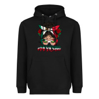 Black mexicana messy bun mama Heavyweight Hoodie - BundleAndBundleShop