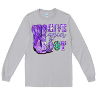 Moon Dust Give Cancer the boot purple ribbon Long Sleeve Tee - NancyCooperArtShop