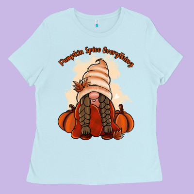 Pumpkin Spice Every Thing Ladies Tee Designed By Nancycooperartshop