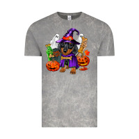 Cloud Rock Halloween dachshund puppy dog Vintage Tee - RanaPortraitStore