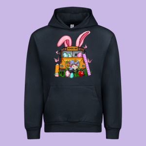 School Bus Easter Urban Hoodie Designed By Artiststas