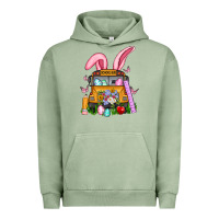 Pigment Oil Green school bus easter Urban Hoodie - Artiststas
