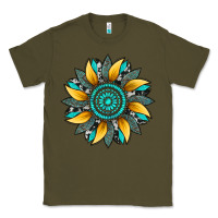 Army Green sunflower gemstone leopard Classic Tee - Artiststas