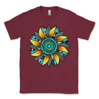 Burgundy sunflower gemstone leopard Classic Tee - Artiststas