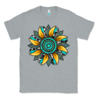 Heather Grey sunflower gemstone leopard Classic Tee - Artiststas