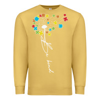 Antique Gold Dandelion Autism Puzzle Be Kind Premium Sweatshirt - CowhideDigitalArt
