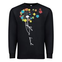 Black Dandelion Autism Puzzle Be Kind Premium Sweatshirt - CowhideDigitalArt
