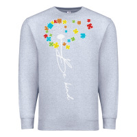 Heather Grey Dandelion Autism Puzzle Be Kind Premium Sweatshirt - CowhideDigitalArt