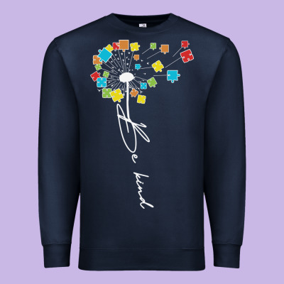 Dandelion Autism Puzzle Be Kind Premium Sweatshirt Designed By Cowhidedigitalart