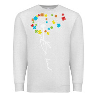 Oatmeal Heather Dandelion Autism Puzzle Be Kind Premium Sweatshirt - CowhideDigitalArt