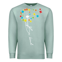Seafoam Dandelion Autism Puzzle Be Kind Premium Sweatshirt - CowhideDigitalArt