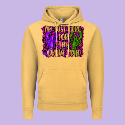 Mardi Gras I'm Just Here For The Craw Fish With Lobster Vintage Hoodie Designed By Ranaportraitstore