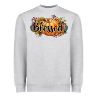Heather Grey blessed Heavyweight Sweatshirt - CowGirlArtShop