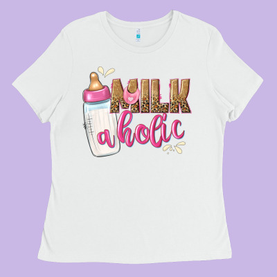 Milkaholic Girls Ladies Tee Designed By Nancycooperartshop