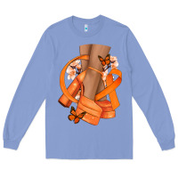 Colony Blue Kidney Cancer diva orange ribbon Long Sleeve Tee - NancyCooperArtShop