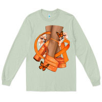 Matcha Kidney Cancer diva orange ribbon Long Sleeve Tee - NancyCooperArtShop