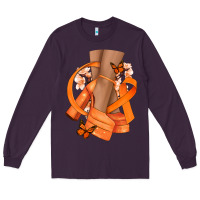 Plum Kidney Cancer diva orange ribbon Long Sleeve Tee - NancyCooperArtShop