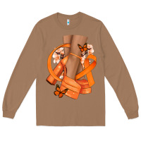 Toasted Coconut Kidney Cancer diva orange ribbon Long Sleeve Tee - NancyCooperArtShop