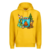 Lemon Camping Coffee Premium Hoodie - FaDigitalArtStudio